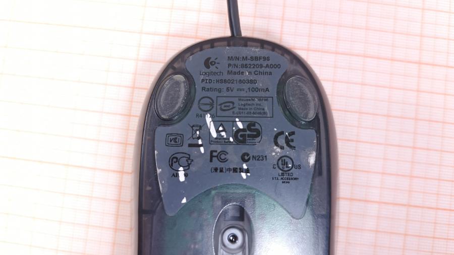 226-059-001 Мышь проводная Logitech M-SBF96 #4