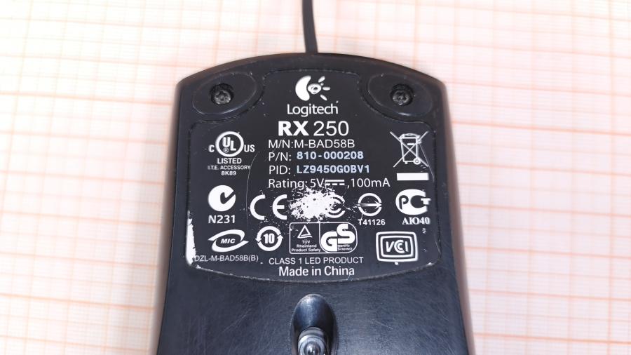 226-064-001 Мышь проводная Logitech RX250 #4