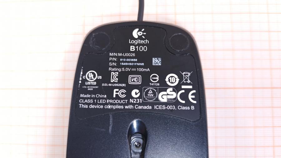 226-065-001 Мышь проводная Logitech B100 #4