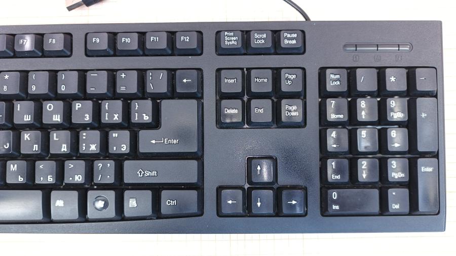 226-069-001 Клавиатура проводная OKLICK 160M black #3