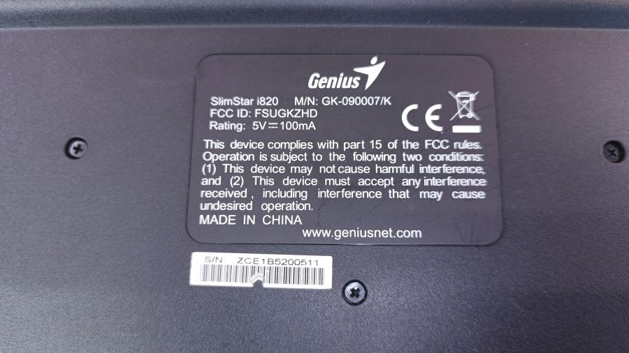 226-085-001 Клавиатура беспроводная Genius SlimStar i820 #5