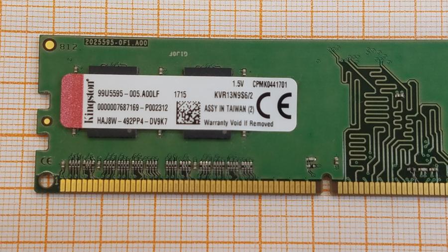 223-229-003 DDR3 1333/1600 DIMM KINGSTON KVR13N9S6/2 #2