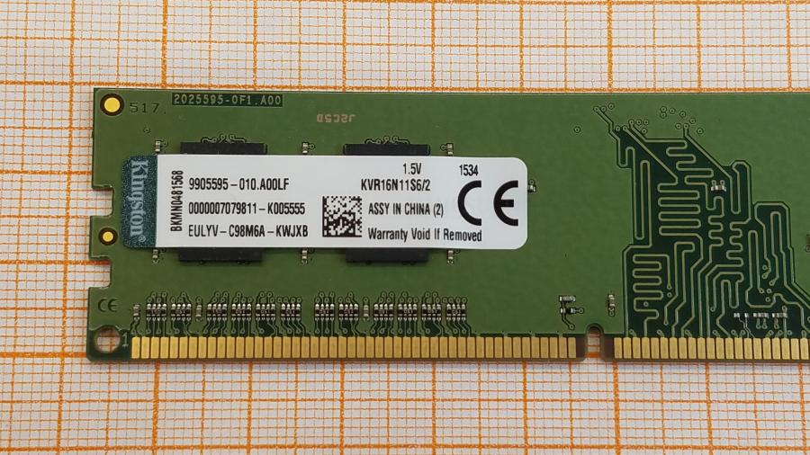 223-232-001 DDR3 1333/1600 DIMM KINGSTON KVR16N11S6/2 #2