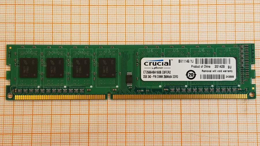 223-233-001 DDR3 1333/1600 DIMM Crucial CT25664BA160B.C8FER2 #1