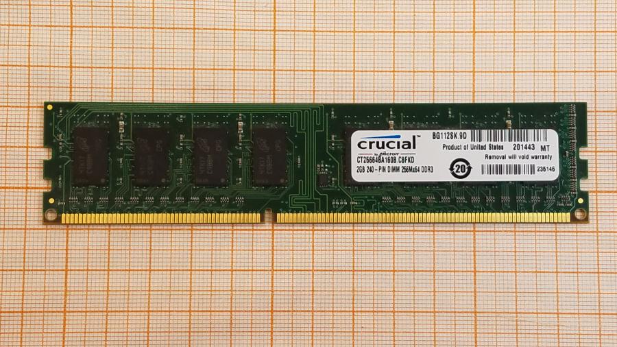223-234-001 DDR3 1333/1600 DIMM Crucial CT25664BA160B.C8FKD #1