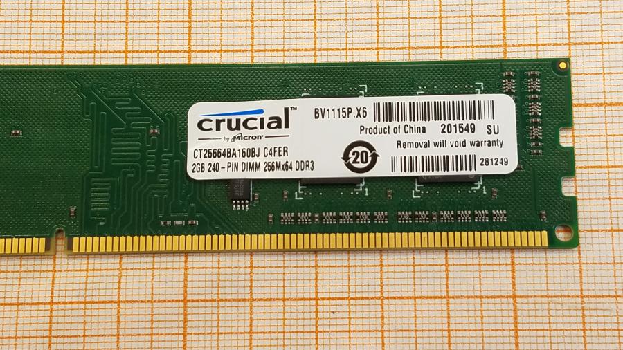 223-235-001 DDR3 1333/1600 DIMM Crucial CT25664BA160BJ.C4FER #2