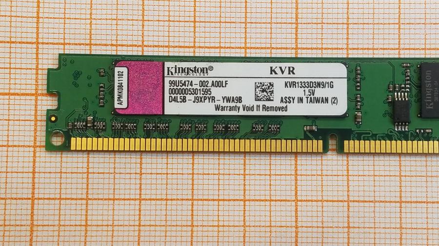 223-239-002 DDR3 1333/1600 DIMM KINGSTON KVR1333D3N9/1G #2
