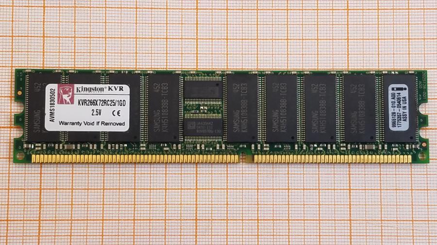 226-151-001 DDR1 DIMM ECC Reg KINGSTON KVR266X72RC25/1GD #1