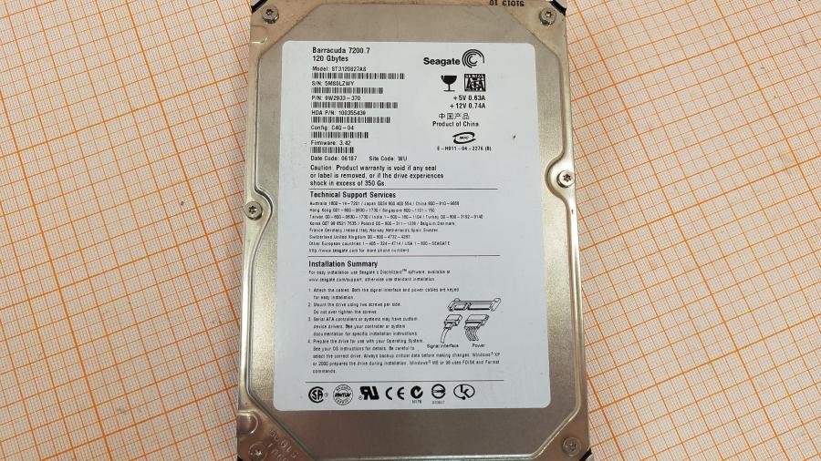 219-281-001 HDD 3.5" SATA SEAGATE ST3120827AS #2