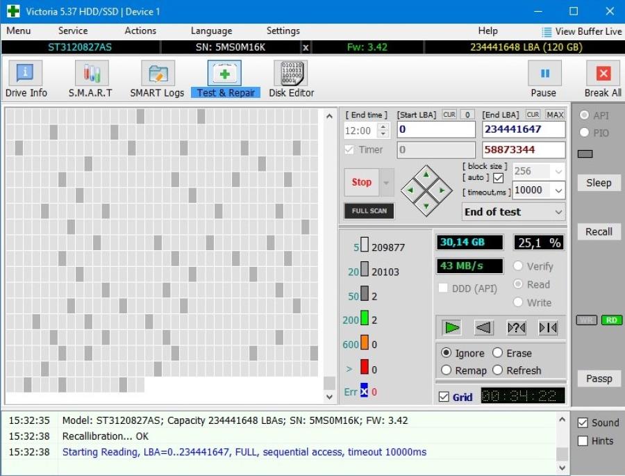 219-281-002 HDD 3.5" SATA SEAGATE ST3120827AS #7
