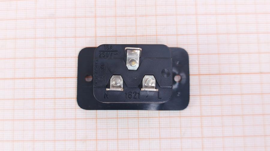 055-125-001 Разъем  IEC 60320 C20, 250В/16А с фланцем #3