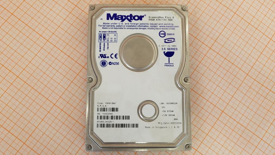 219-286-001 HDD 3.5" IDE MAXTOR DiamondMax Plus 9 6Y080L0 #2