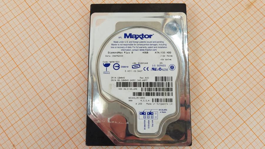 165-1027-001 HDD 3.5" IDE MAXTOR DiamondMax Plus 8 6E040L0 #2