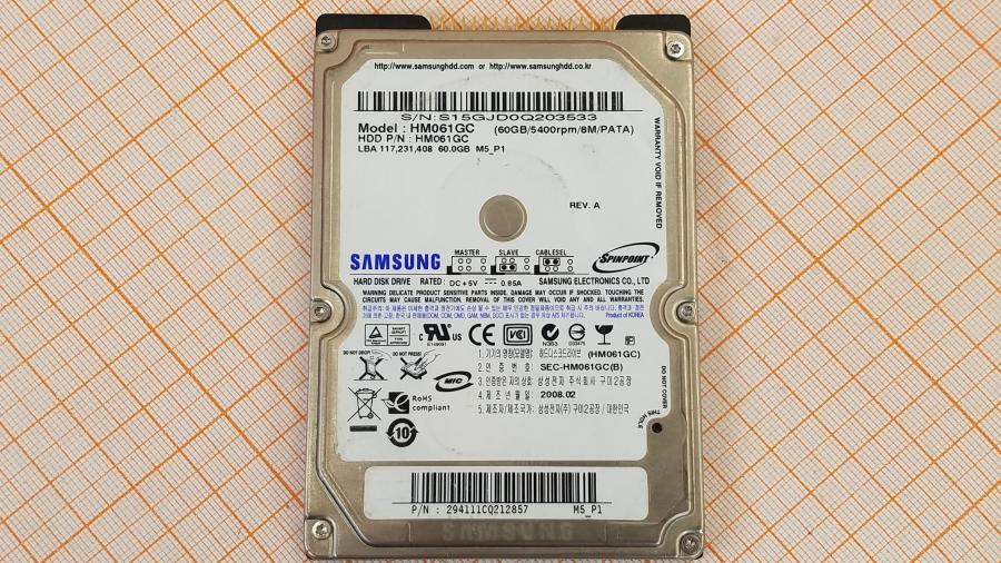 165-1032-001 HDD 2.5" IDE SAMSUNG HM061GC #2