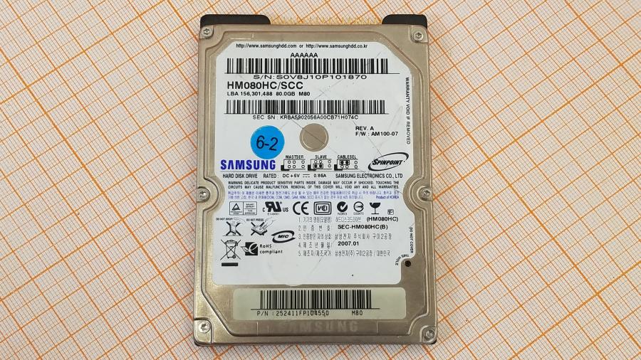 165-1033-001 HDD 2.5" IDE SAMSUNG HM080HC #2