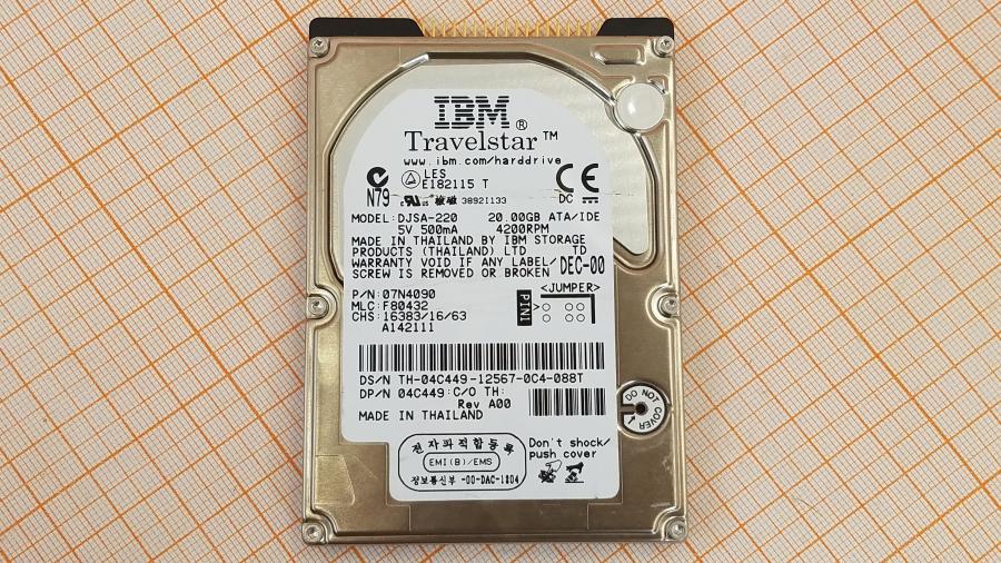 165-1037-001 HDD 2.5" IDE IBM DJSA-220 #2