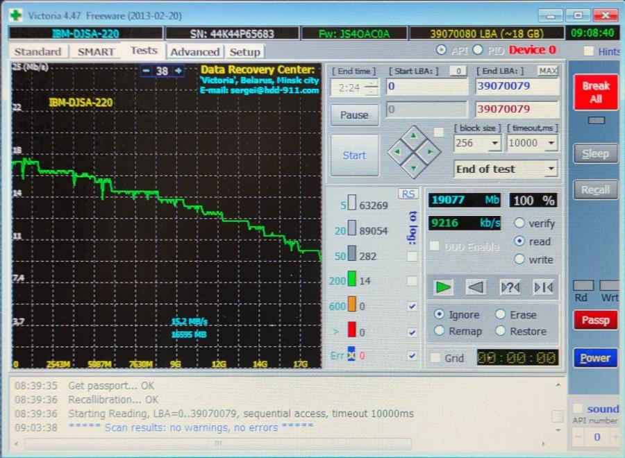 165-1037-001 HDD 2.5" IDE IBM DJSA-220 #7
