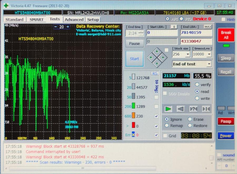 165-1039-001 HDD 2.5" IDE HITACHI HTS548040M9AT00 #7
