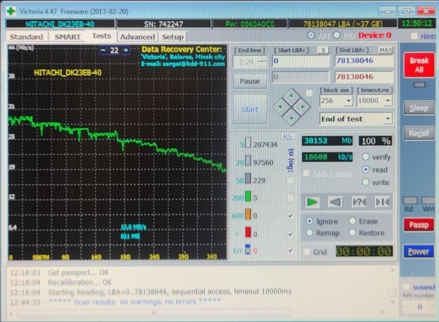 165-1040-002 HDD 2.5" IDE HITACHI DK23EB-40 #7