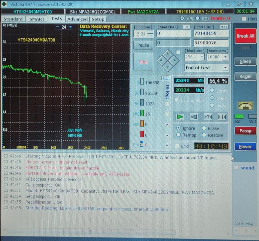 165-1044-001 HDD 2.5" IDE HITACHI HTS424040M9AT00 #7