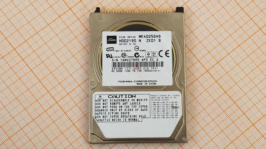 165-1045-001 HDD 2.5" IDE TOSHIBA MK4025GAS #2