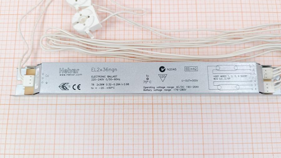 120-110-001 Дроссель электронный HELVAR EL2x36ngn #2