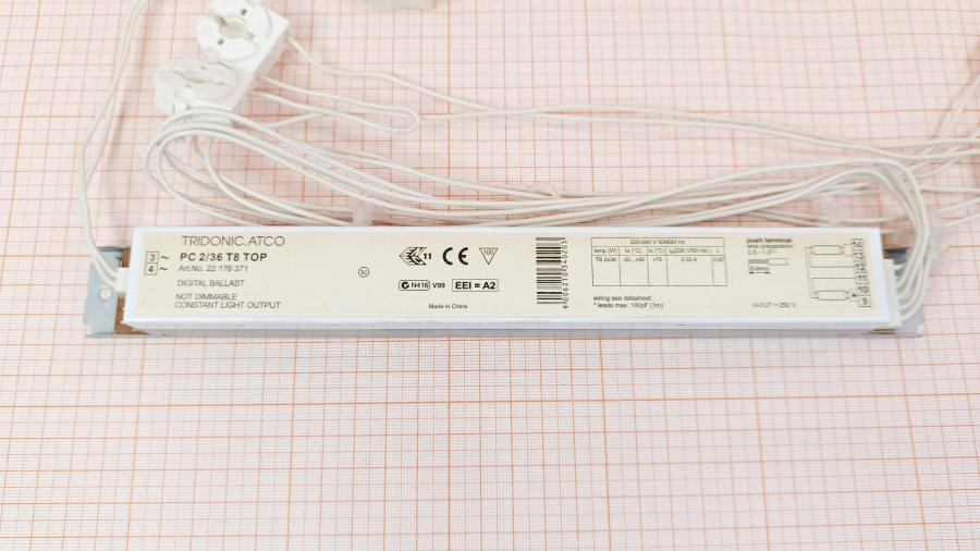 120-111-001 Дроссель электронный Tridonic PC 2/36 T8 TOP #2