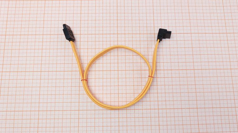 223-287-001 Кабель SATA-III 6Gbs  SATA-III 0.5M Yellow Угловой #1