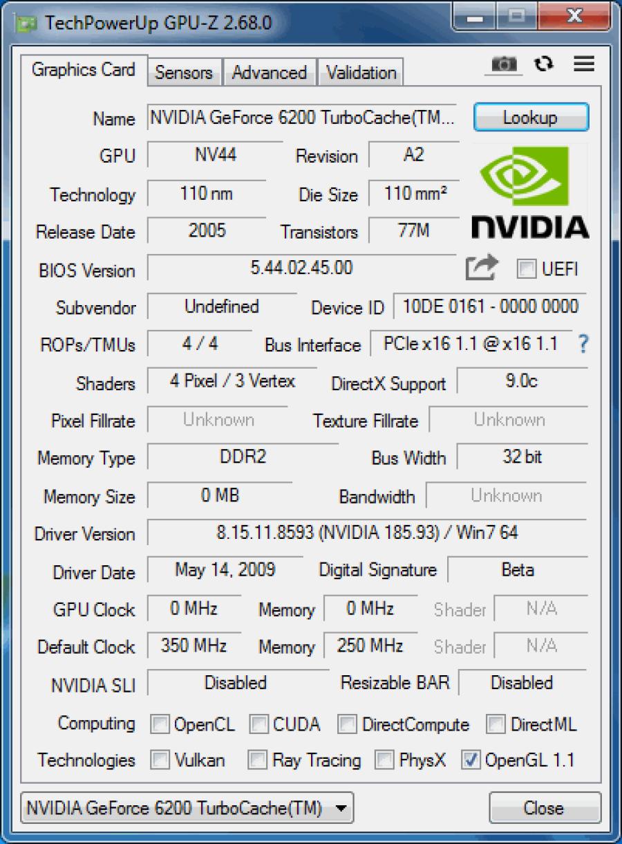 226-175-001 VGA PCI-E NVIDIA GeForce 6200TC #6