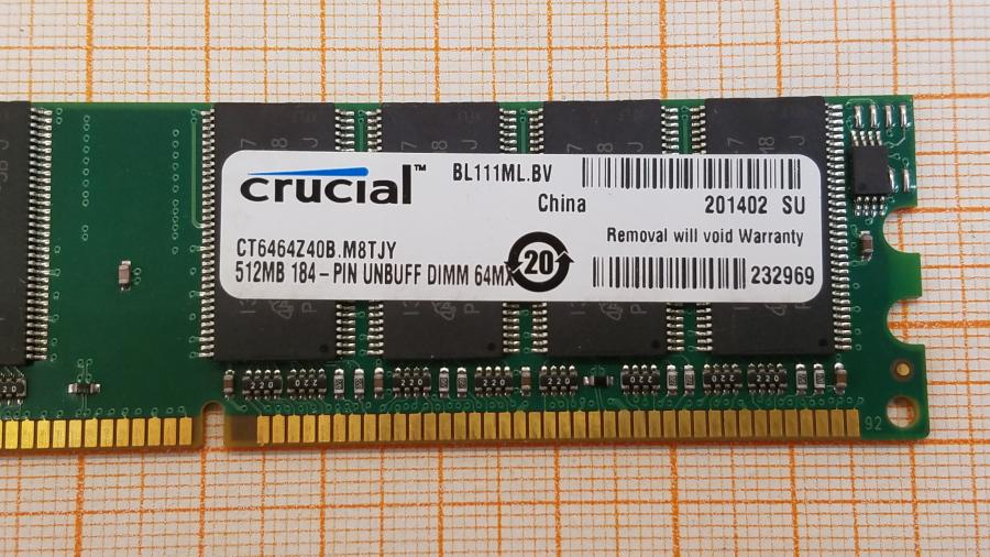 226-191-001 DDR1 DIMM Crucial CT6464Z40B.M8TJY #2