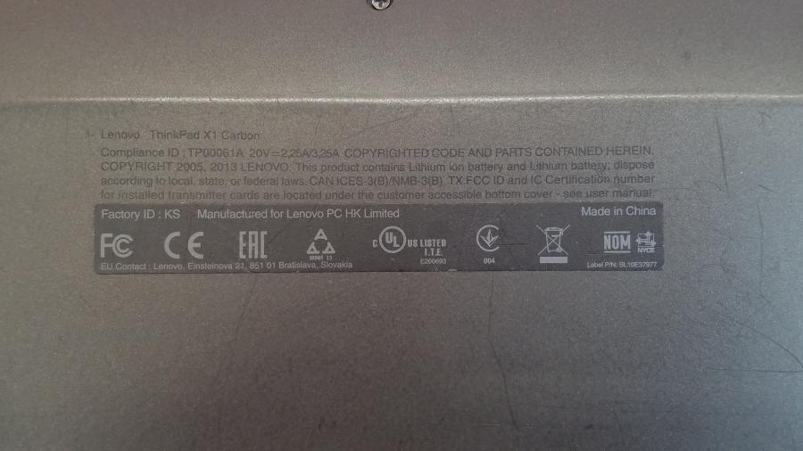 226-203-001 Ультрабук LENOVO ThinkPad X1 Carbon #10