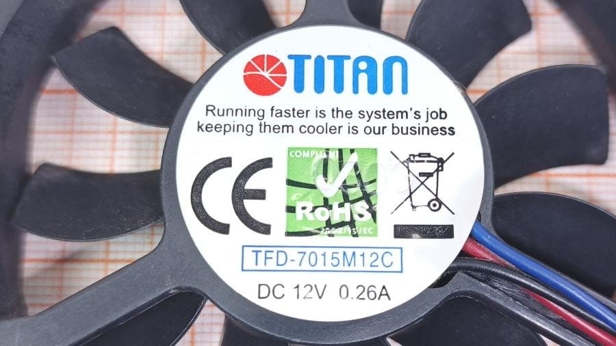 219-335-001 Вентилятор TITAN TFD-7015M12C 12V-0.26A #2