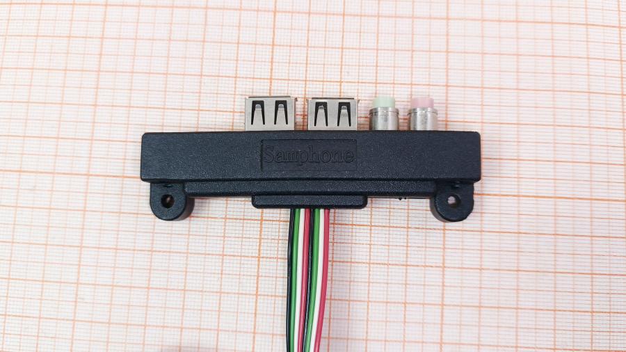 226-233-001 Передняя панель ввода-вывода  2x USB 2.0 / 2x MiniJack 3.5 (SPK, MIC) #3
