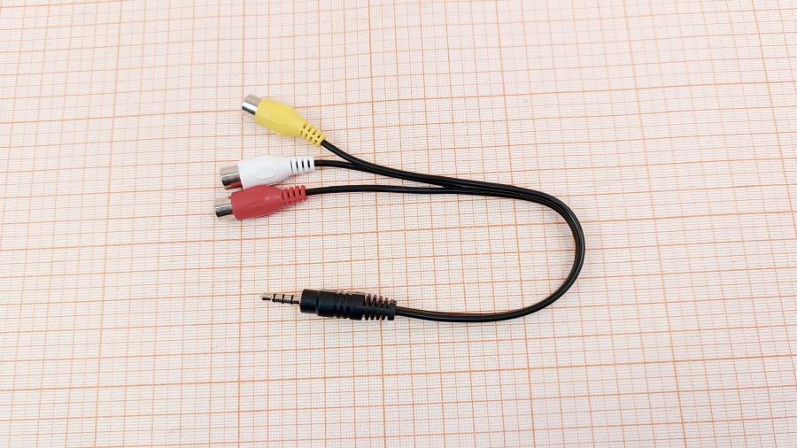 120-123-002 RCA video cable  MiniJack 3.5 (M)  - 3xRCA (F) 0.2M #1