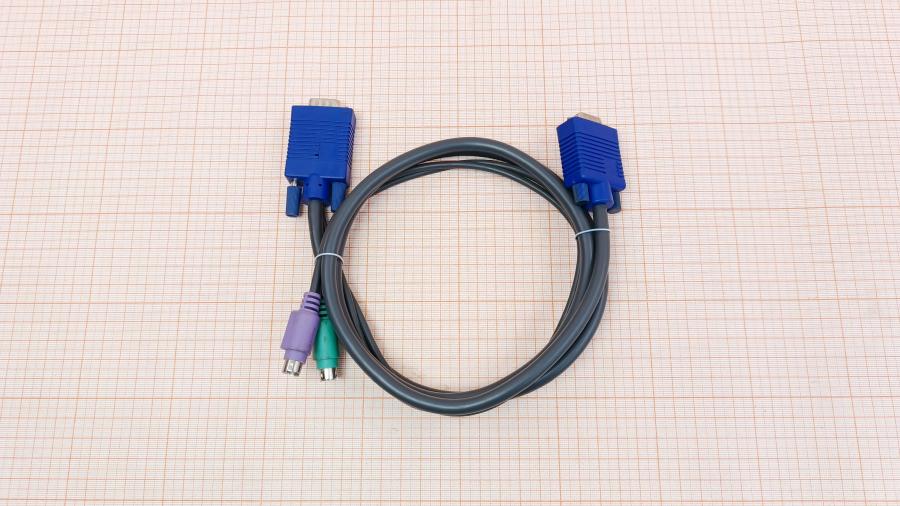 223-364-001 Кабель KVM  DB15(M) - DB15(M)+2xPS/2 1.2M #1