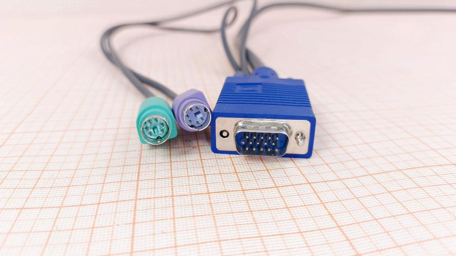 223-364-001 Кабель KVM  DB15(M) - DB15(M)+2xPS/2 1.2M #3