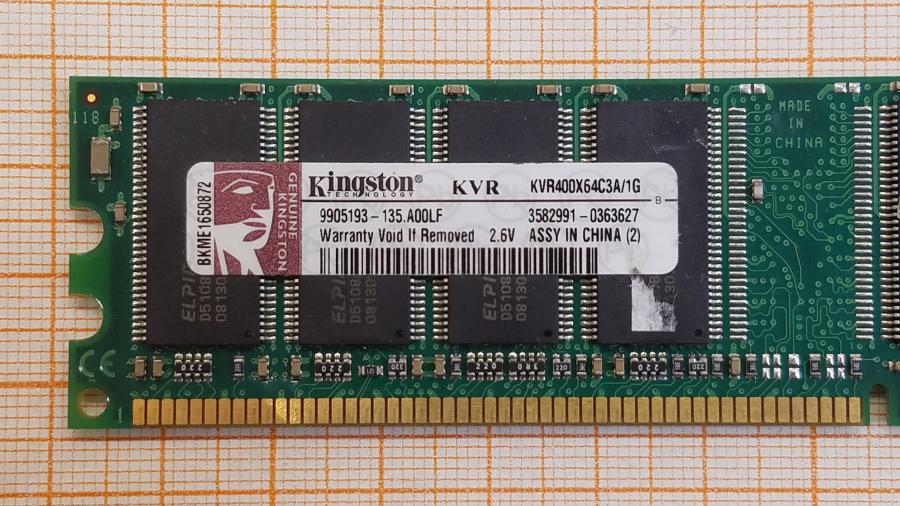 217-302-001 DDR1 DIMM KINGSTON KVR400X64C3A/1G #2