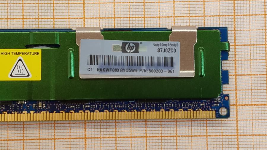 195-001-001 DDR3 RDIMM ECC REG HP 500203-061 #2