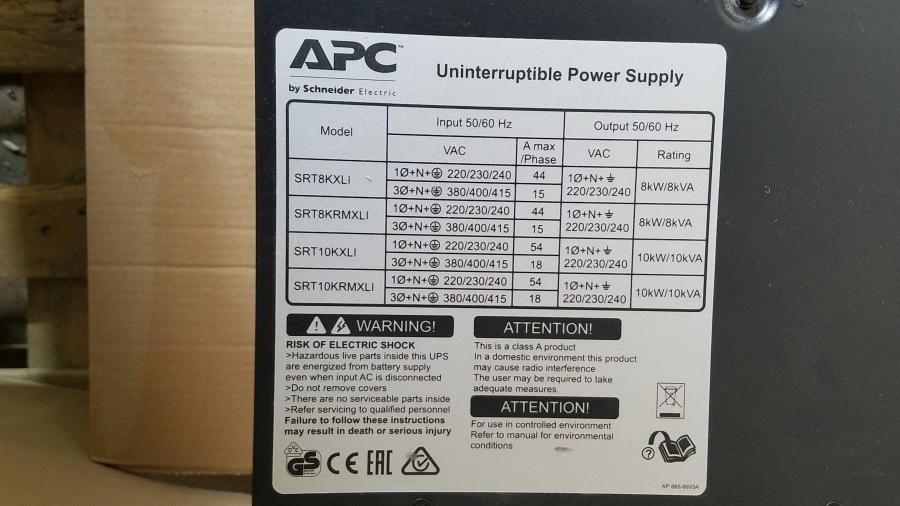 228-001-001 Источник бесперебойного питания APC Smart-UPS SRT 10 kVA #4