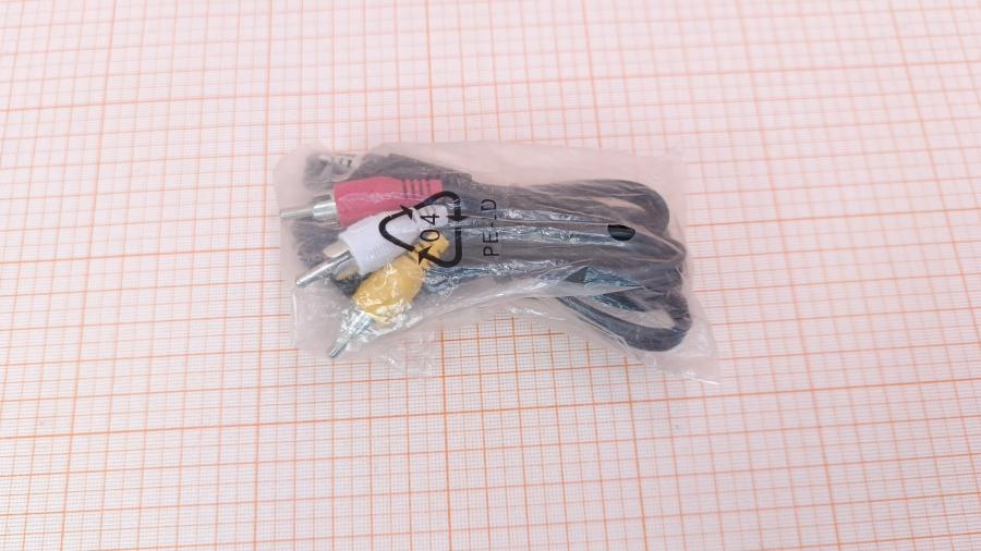 120-155-001 RCA video cable  MiniJack 2.5 (M) - 3xRCA (M) 1.5M #1