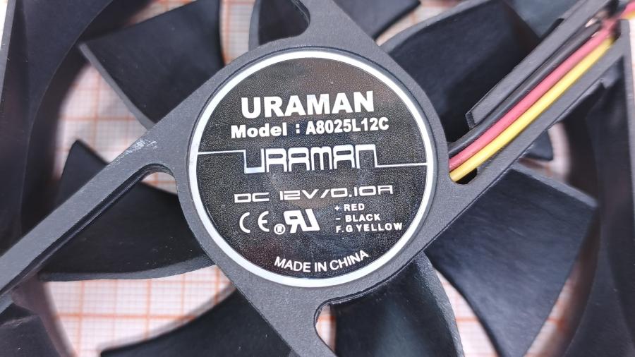 120-170-001 Вентилятор  URAMAN A8025L12C #2