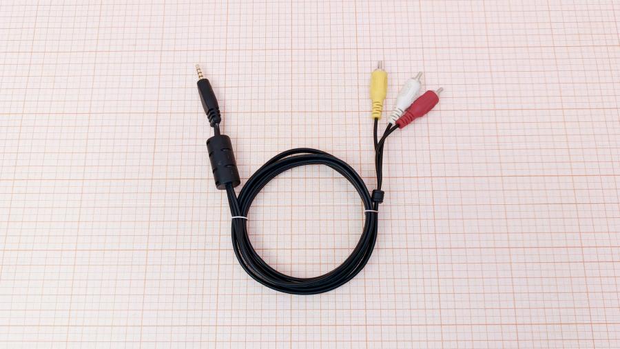 120-173-001 RCA video cable  MiniJack 3.5 (M) - 3xRCA (M) 1.5M fb #1