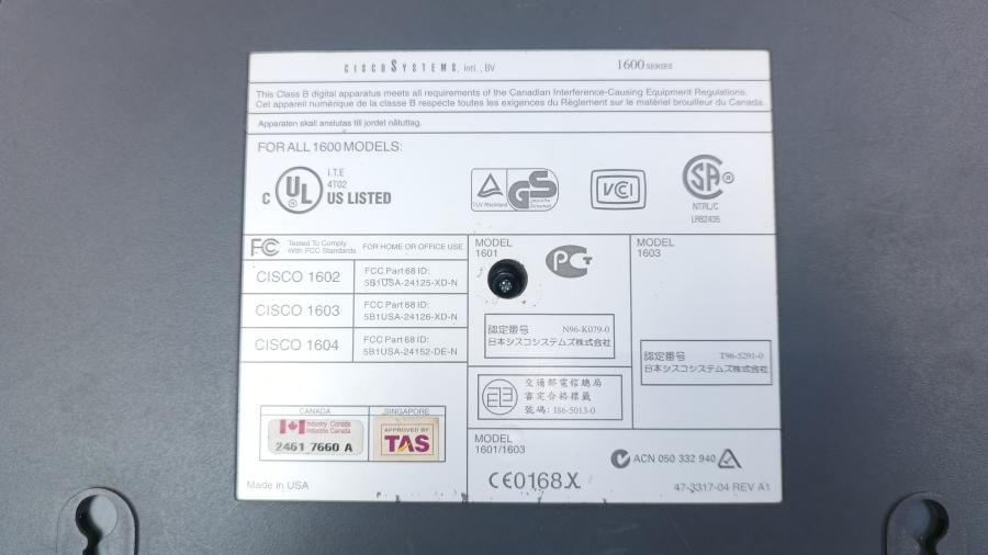 001-100-001 Маршрутизатор CISCO 1603-R #11