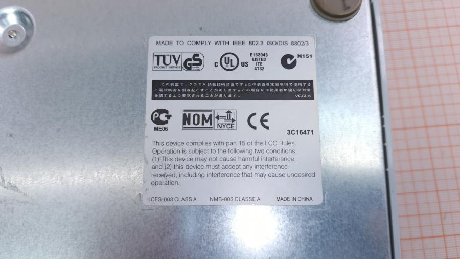 001-102-001 Коммутатор неуправляемый 3COM Baseline Switch 2024 (3C16471) #11