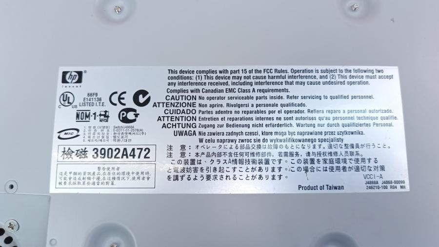 001-103-001 Коммутатор неуправляемый HP ProCurve Switch 2124 (J4868A) #13