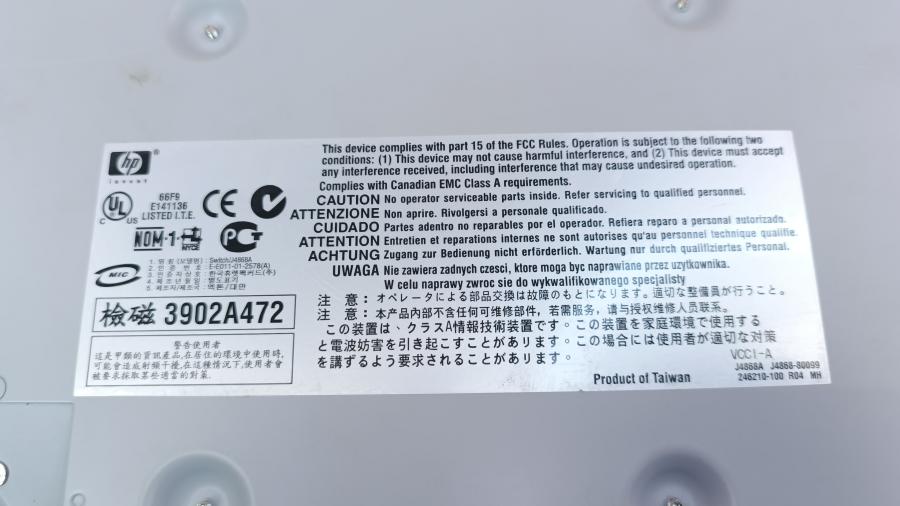 001-103-002 Коммутатор неуправляемый HP ProCurve Switch 2124 (J4868A) #13