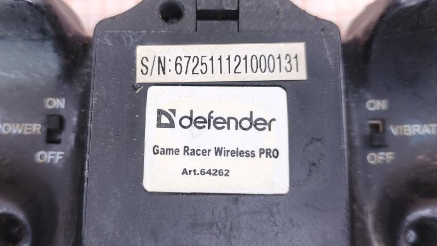 001-142-001 Игровой контроллер Defender GAME RACER WIRELESS PRO #8