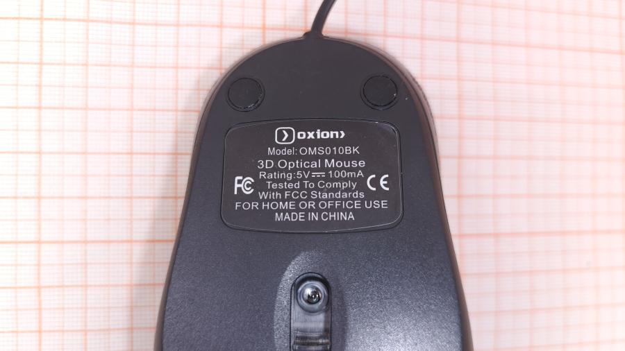 001-202-001 Мышь проводная Oxion OMS010BK #4