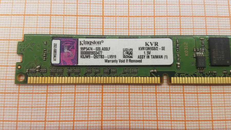 230-007-001 DDR3 1333/1600 DIMM KINGSTON KVR13N9S8/2-SE #2