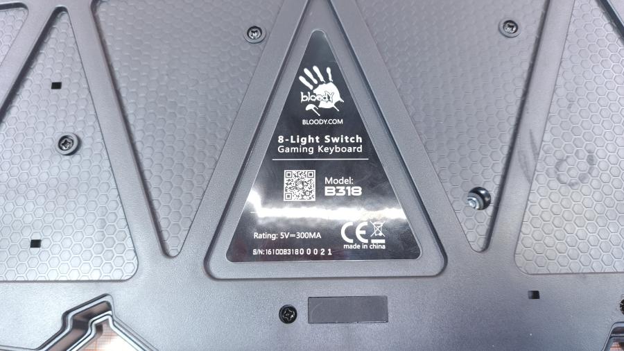 001-220-001 Клавиатура проводная A4tech Bloody B318 #5